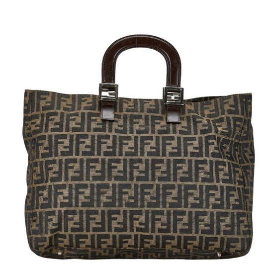 Brown Canvas Fendi Tote