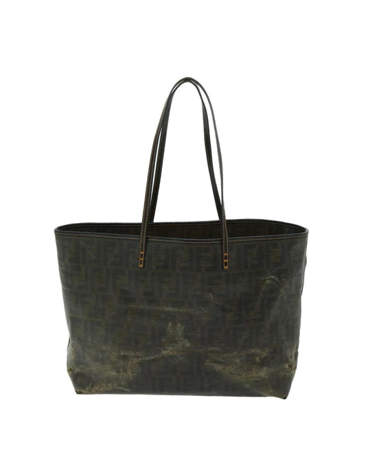 Brown Canvas Fendi Tote