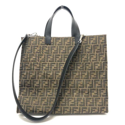 Brown Canvas Fendi Tote