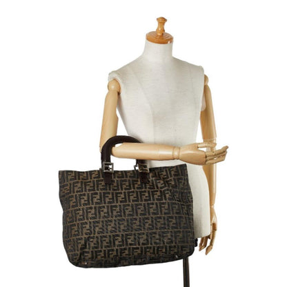 Brown Canvas Fendi Tote