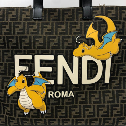 Brown Canvas Fendi Tote
