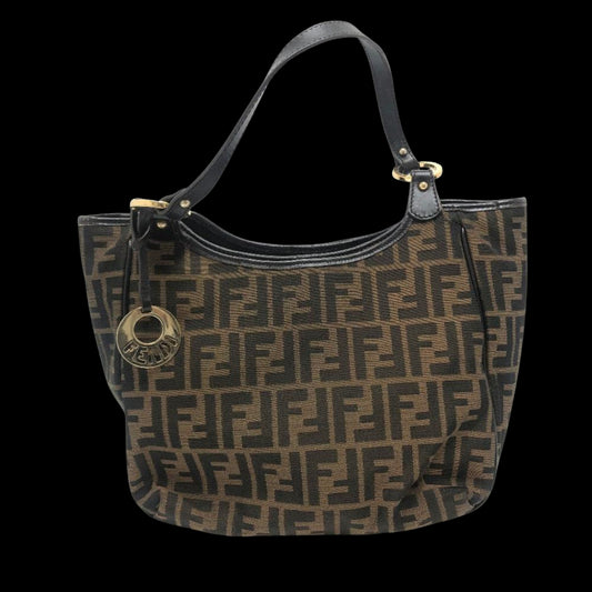 Brown Fabric Fendi Baguette