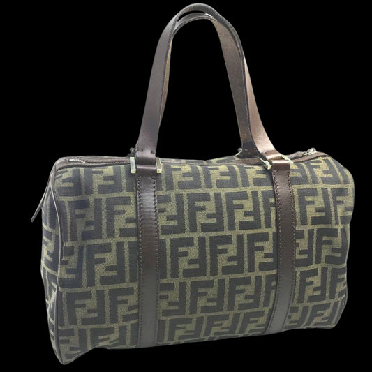 Brown Fabric Fendi Baguette