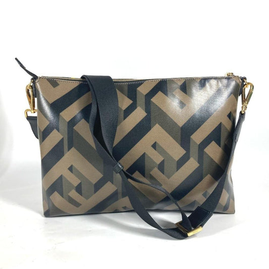 Brown Fabric Fendi Shoulder Bag