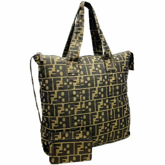 Brown Fabric Fendi Tote