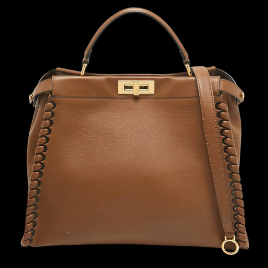 Brown Leather Fendi Peekaboo