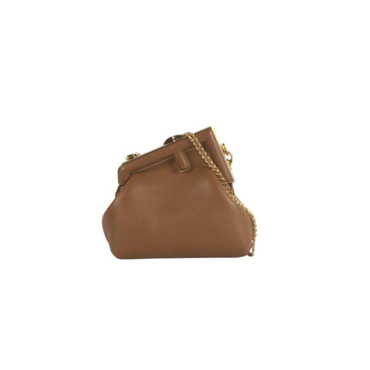 Brown Leather Fendi Crossbody Bag
