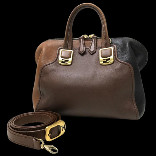 Brown Leather Fendi Handbag