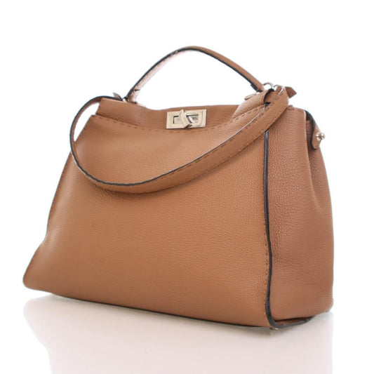 Brown Leather Fendi Peekaboo