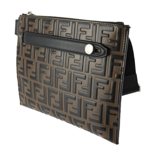 Brown Leather Fendi Crossbody Bag