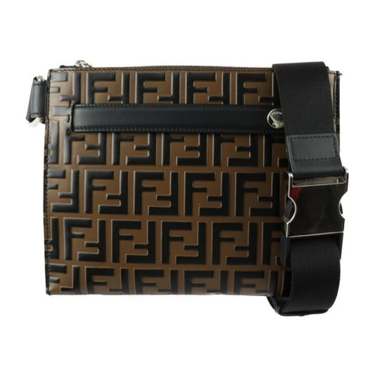 Brown Leather Fendi Shoulder Bag