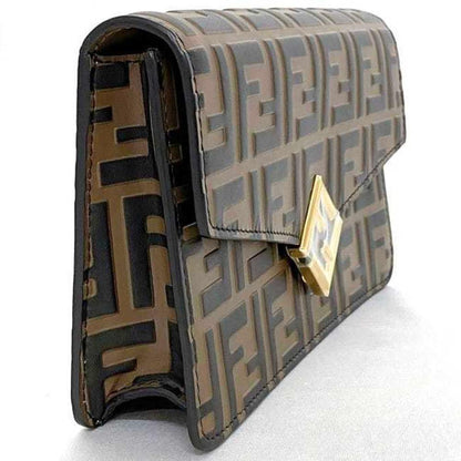 Brown Leather Fendi Shoulder Bag