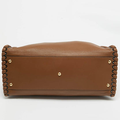 Brown Leather Fendi Peekaboo