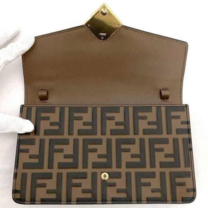 Brown Leather Fendi Shoulder Bag
