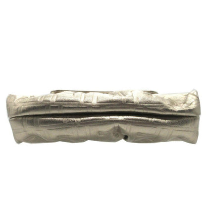 Gold Leather Fendi Pouch