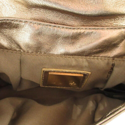 Gold Leather Fendi Pouch
