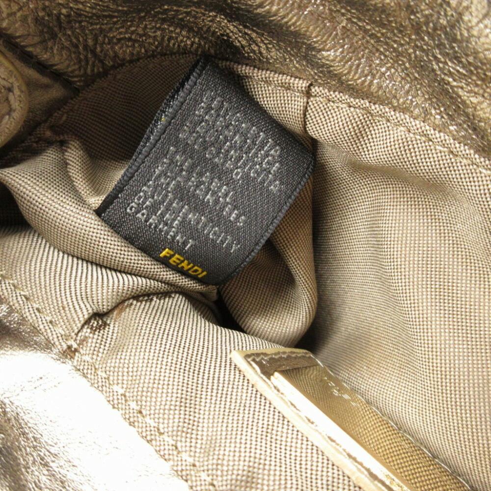 Gold Leather Fendi Pouch
