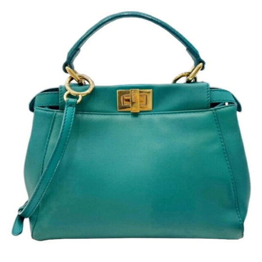 Green Fabric Fendi Peekaboo