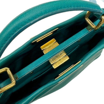 Green Fabric Fendi Peekaboo