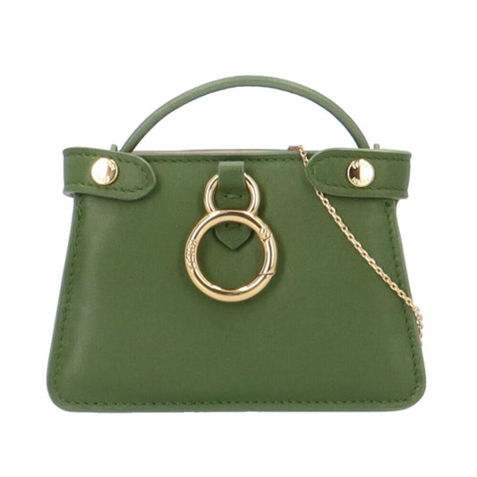 Green Leather Fendi Peekaboo