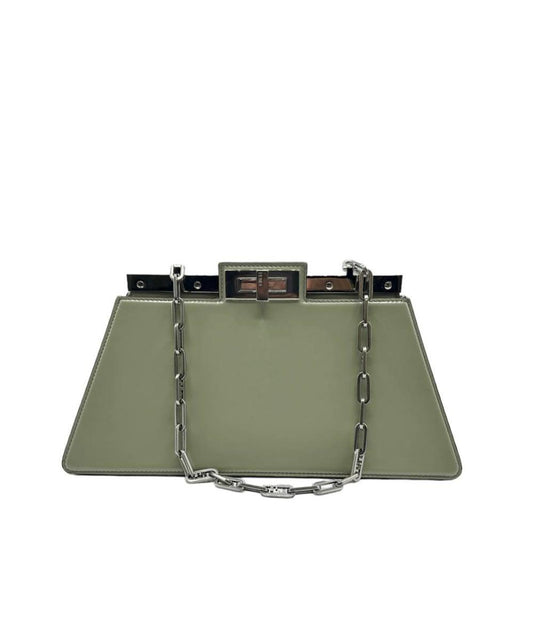 Green Leather Fendi Peekaboo