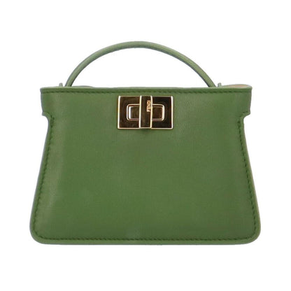 Green Leather Fendi Peekaboo