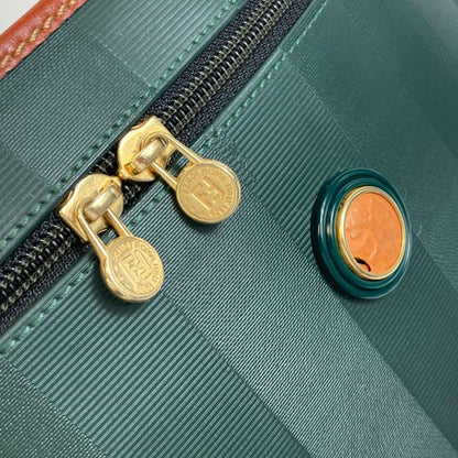 Green Leather Fendi Baguette