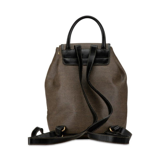 Grey Canvas Fendi Backpack