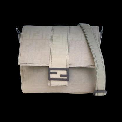 Grey Fabric Fendi Baguette