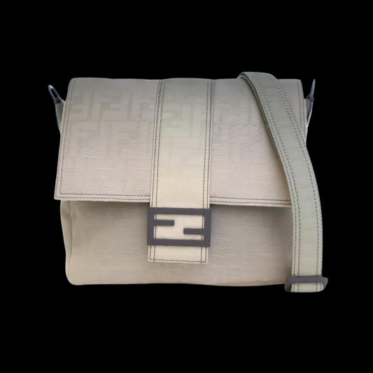 Grey Fabric Fendi Baguette