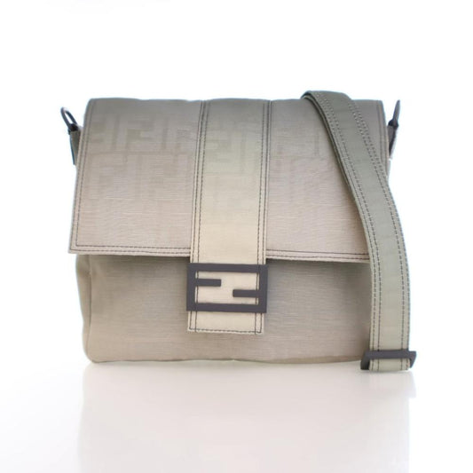 Grey Fabric Fendi Baguette