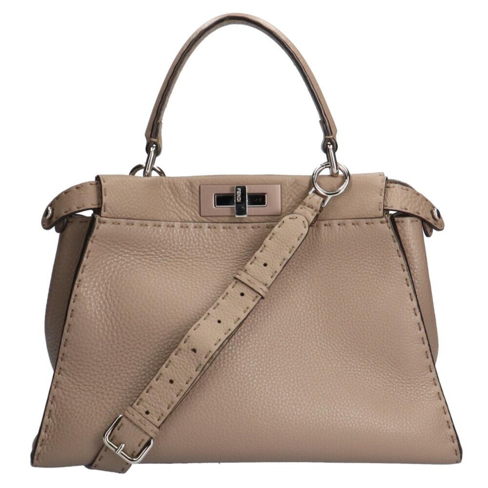 Grey Fabric Fendi Shoulder Bag