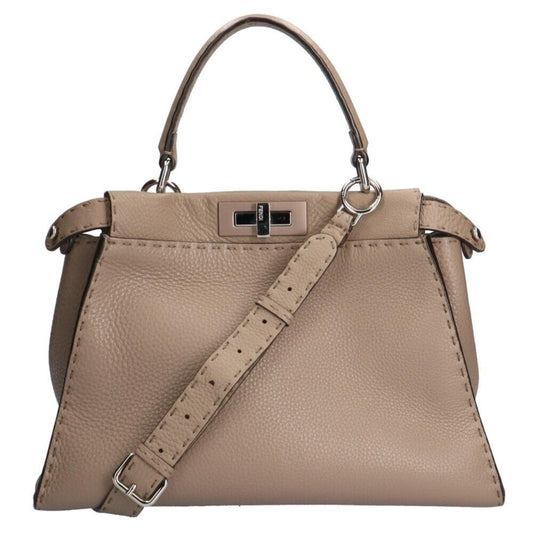 Grey Fabric Fendi Shoulder Bag