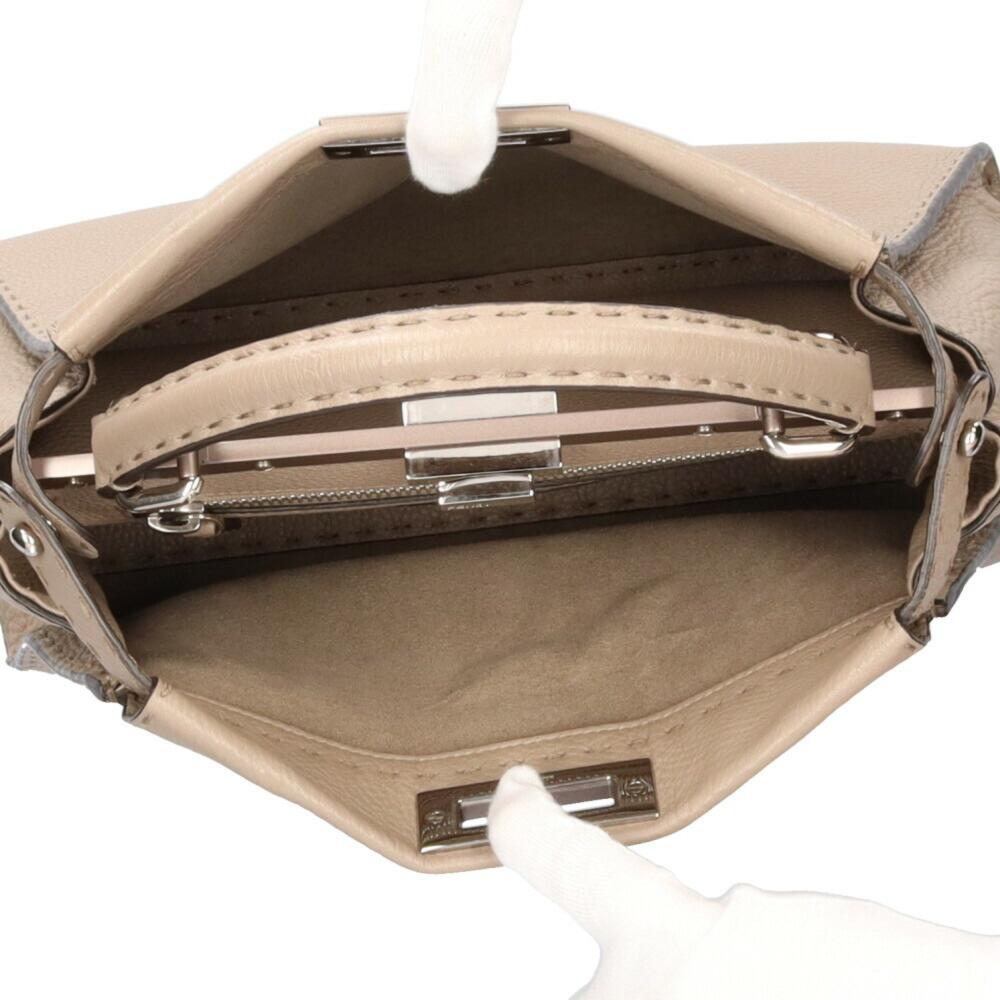 Grey Fabric Fendi Shoulder Bag