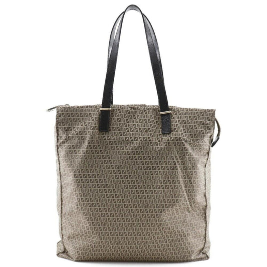 Grey Fabric Fendi Tote