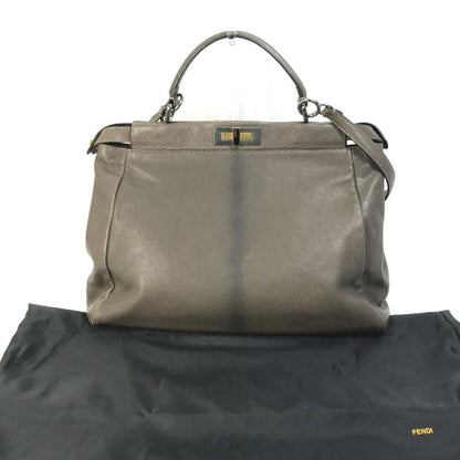 Grey Leather Fendi Baguette