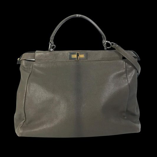 Grey Leather Fendi Baguette
