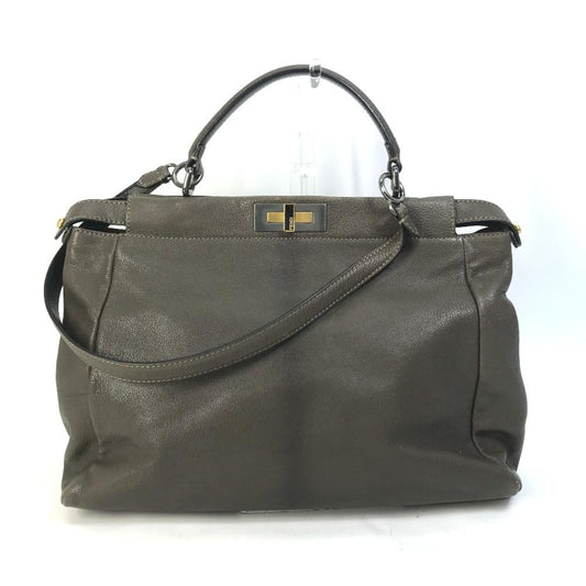 Grey Leather Fendi Baguette