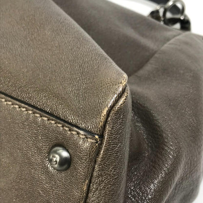Grey Leather Fendi Baguette