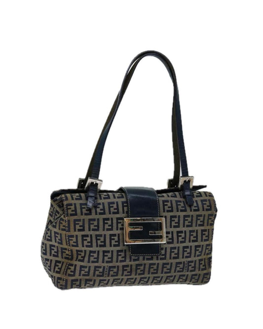 Navy Canvas Fendi Handbag