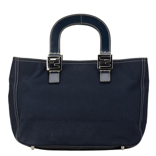 Navy Canvas Fendi Handbag