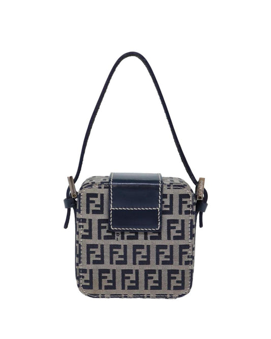 Navy Canvas Fendi Handbag