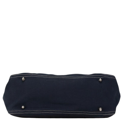 Navy Canvas Fendi Handbag