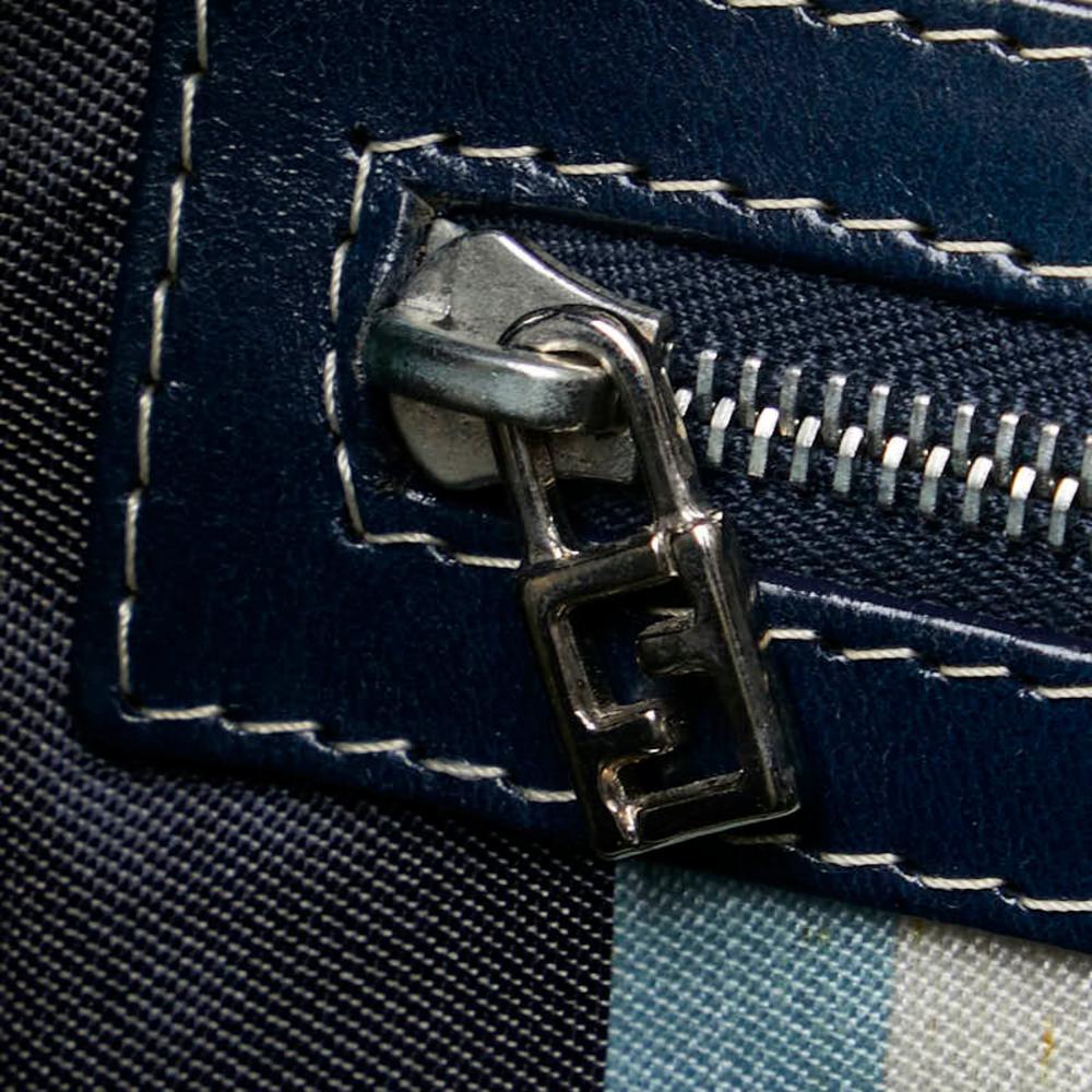 Navy Canvas Fendi Handbag
