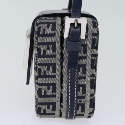 Navy Canvas Fendi Shoulder Bag