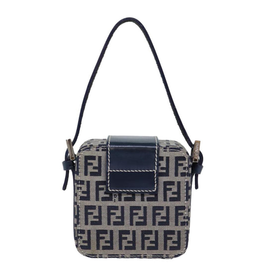 Navy Canvas Fendi Shoulder Bag