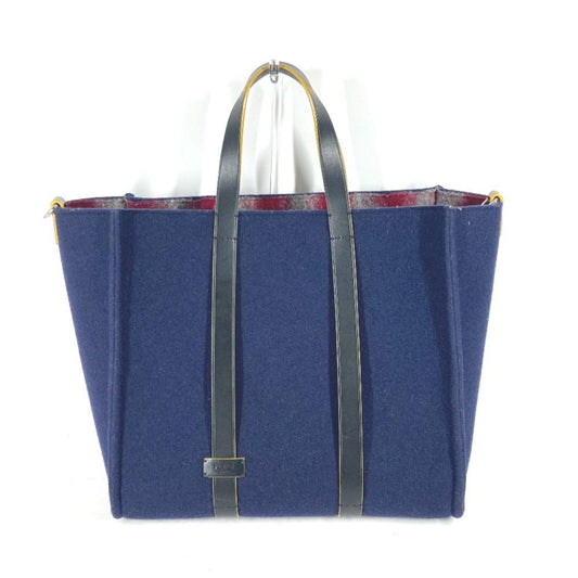 Navy Wool Fendi Tote