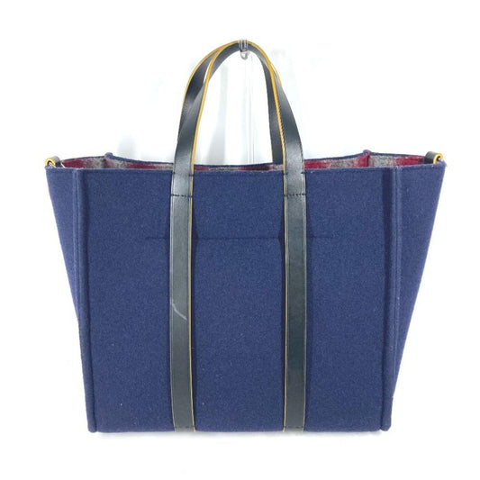 Navy Wool Fendi Tote