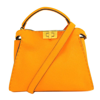 Orange Leather Fendi Peekaboo