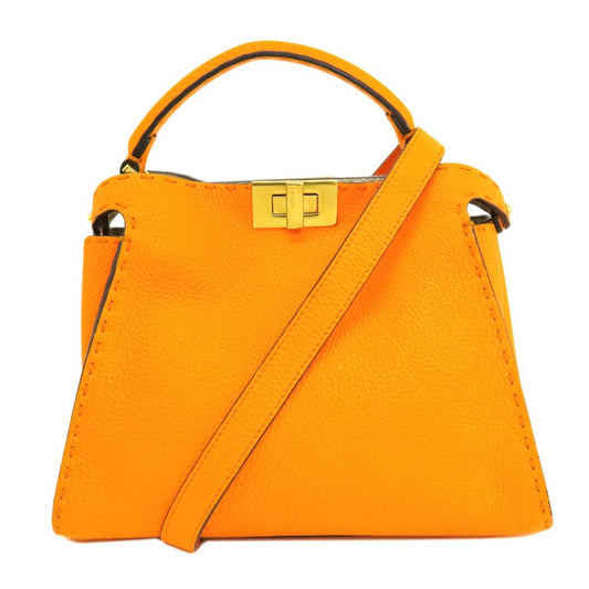 Orange Leather Fendi Peekaboo